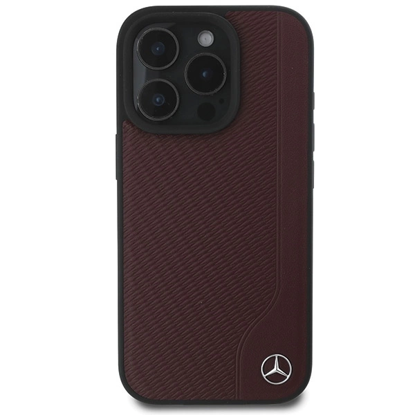 Mercedes MB Wood Imitation Leather MagSafe iPhone 16 Pro Case - Redeng
