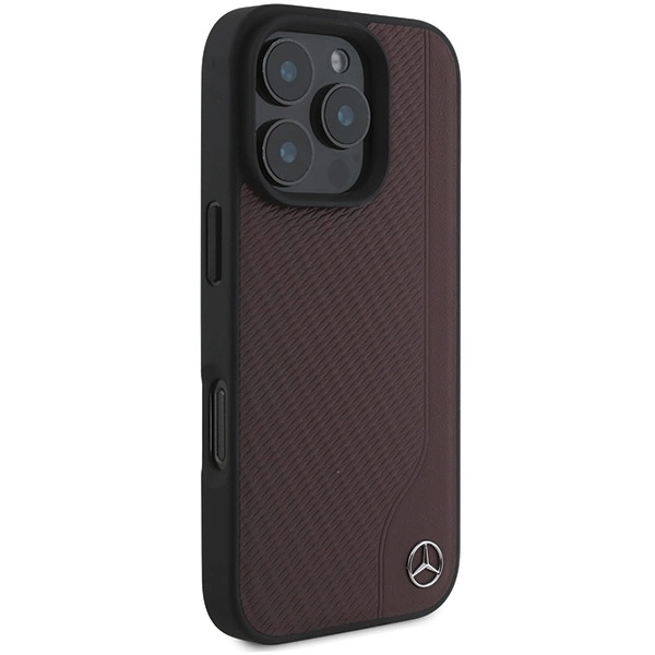 Mercedes MB Wood Imitation Leather MagSafe iPhone 16 Pro Case - Redeng