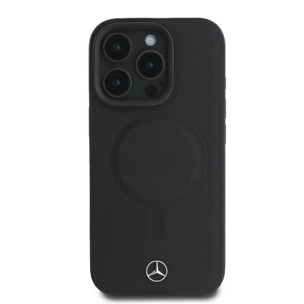 Mercedes Smooth Leather MagSafe iPhone 16 Pro Case - Blackeng