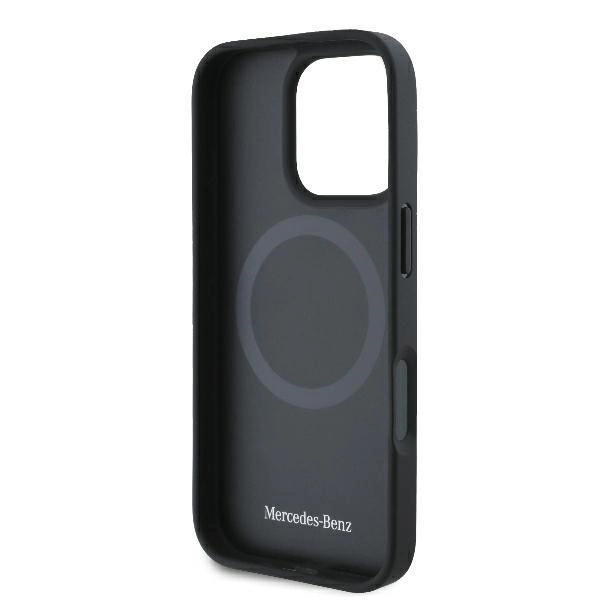 Mercedes Smooth Leather MagSafe iPhone 16 Pro Case - Blackeng