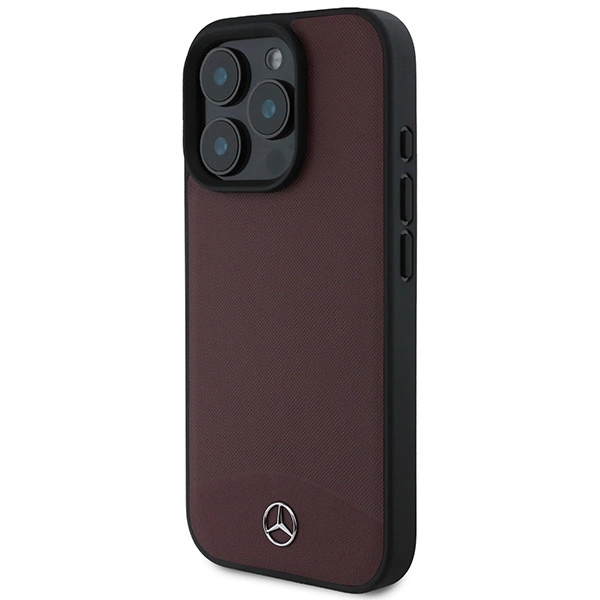 Mercedes Textured And Plain Leather MagSafe case for iPhone 16 Pro Max - redeng