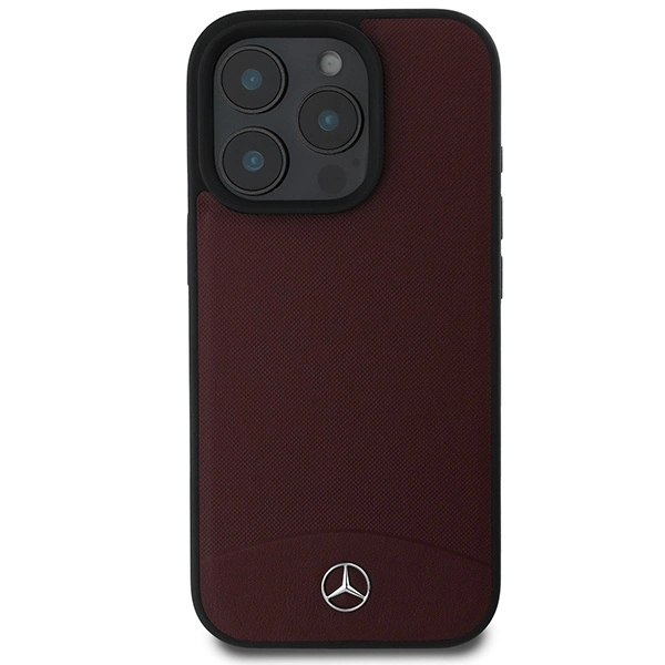 Mercedes Textured And Plain Leather MagSafe case for iPhone 16 Pro Max - redeng