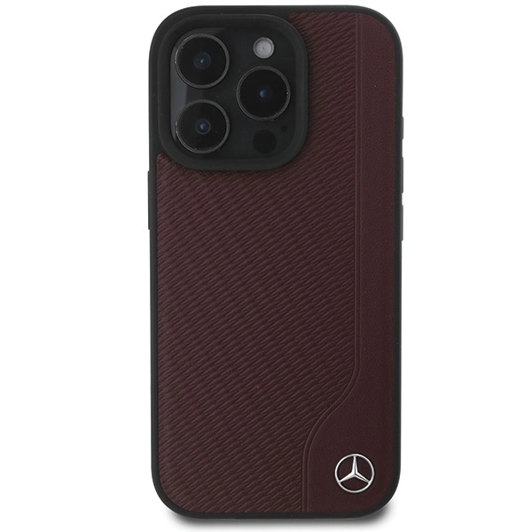 Mercedes MB Wood Imitation Leather MagSafe Case for iPhone 16 Pro Max - Redeng