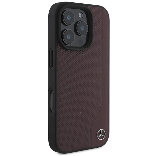 Mercedes MB Wood Imitation Leather MagSafe Case for iPhone 16 Pro Max - Redeng