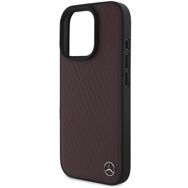 Mercedes MB Wood Imitation Leather MagSafe Case for iPhone 16 Pro Max - Redeng