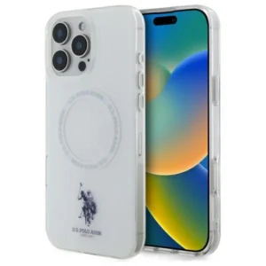 US Polo IML Ring MagSafe iPhone 16 Pro Case - Whiteeng