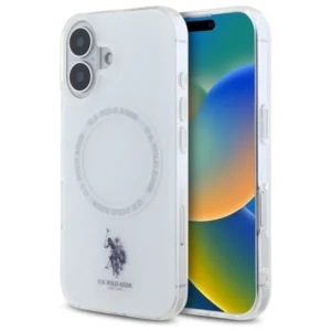 US Polo IML Ring MagSafe iPhone 16 Case - Whiteeng