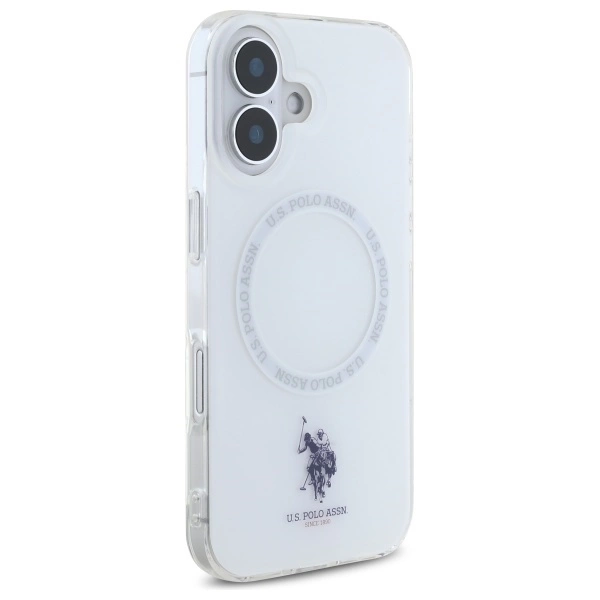 US Polo IML Ring MagSafe iPhone 16 Case - Whiteeng
