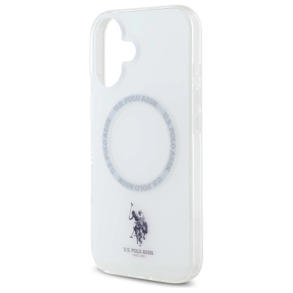US Polo IML Ring MagSafe iPhone 16 Case - Whiteeng