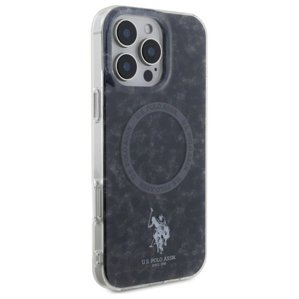 US Polo IML Ring MagSafe Case for iPhone 16 Pro Max - Blackeng