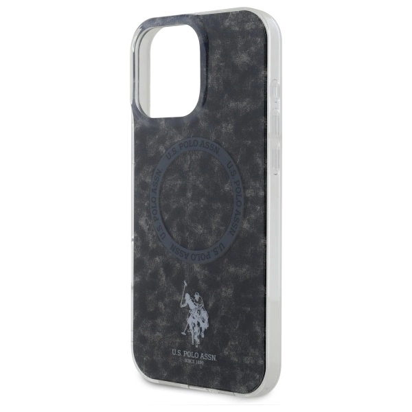 US Polo IML Ring MagSafe Case for iPhone 16 Pro Max - Blackeng