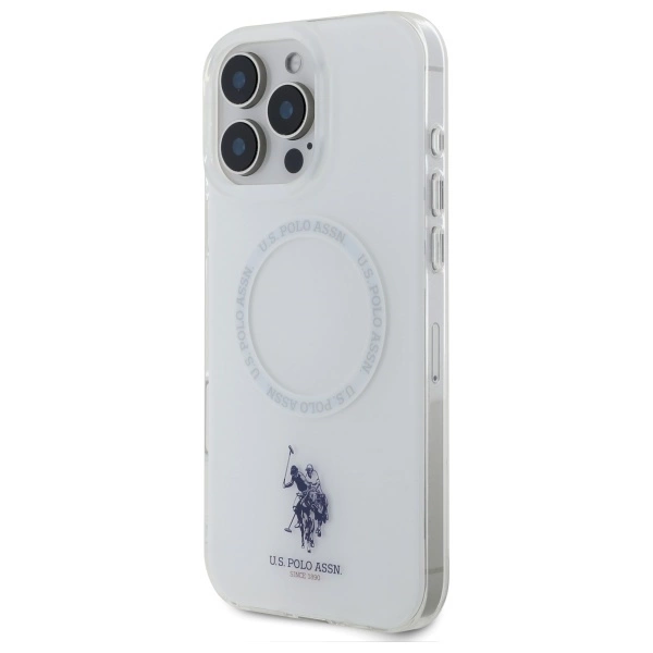 US Polo IML Ring MagSafe Case for iPhone 16 Pro Max - Whiteeng
