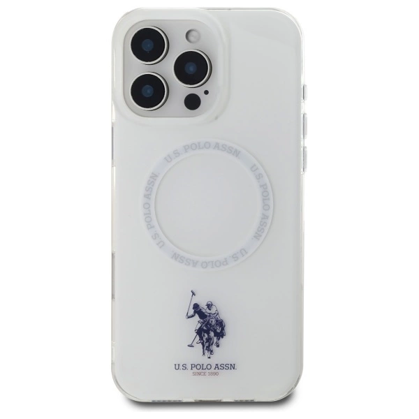 US Polo IML Ring MagSafe Case for iPhone 16 Pro Max - Whiteeng