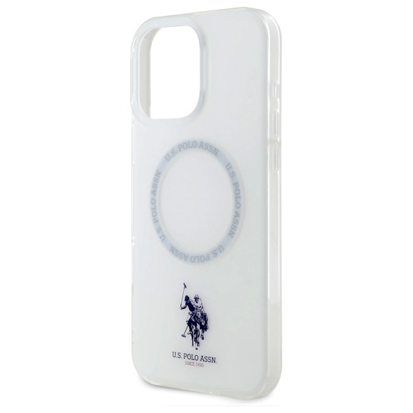 US Polo IML Ring MagSafe Case for iPhone 16 Pro Max - Whiteeng