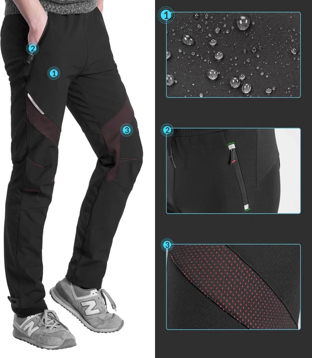 Rockbros Patrol Cycling Windproof Sports Pants Size L - Blackeng