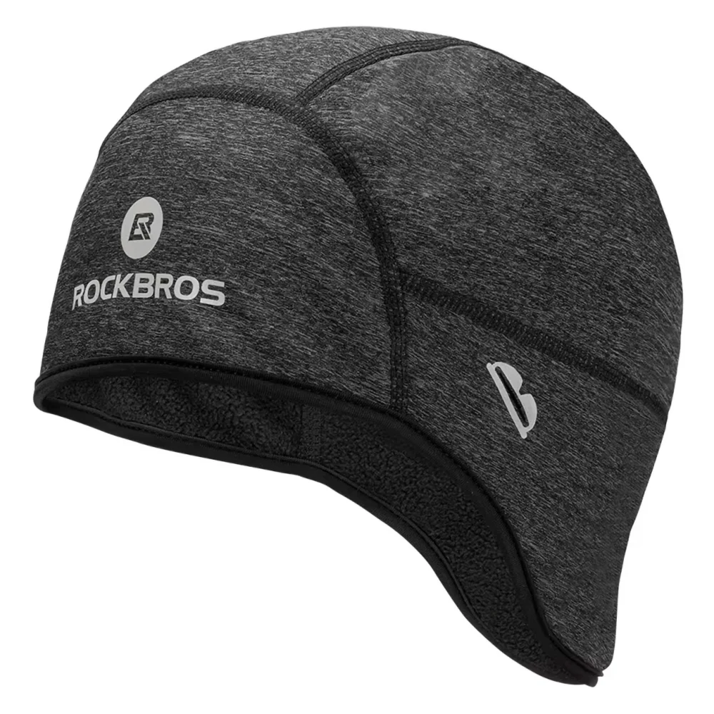 Rockbros Dala Winter Cycling Helmet Cap with Glasses Holes - Greyeng