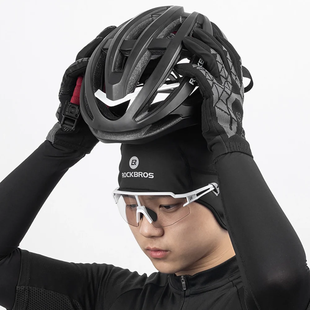 Rockbros Dala Winter Cycling Helmet Cap with Glasses Holes - Greyeng