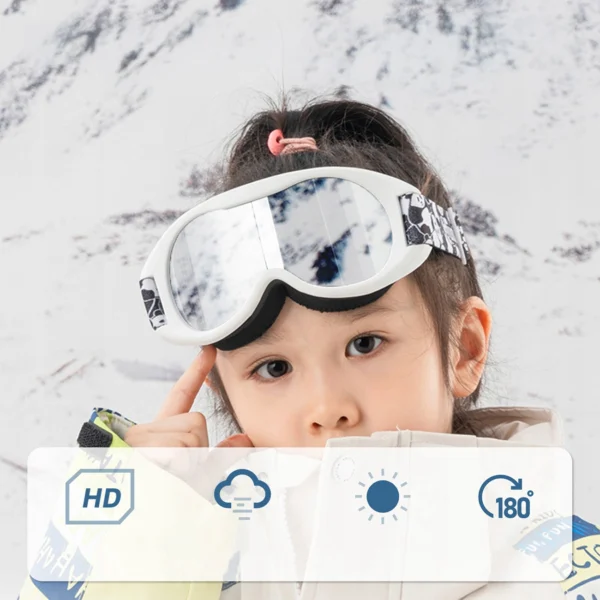 Qunature Panda Ski Goggles for Kids - Black/Whiteeng