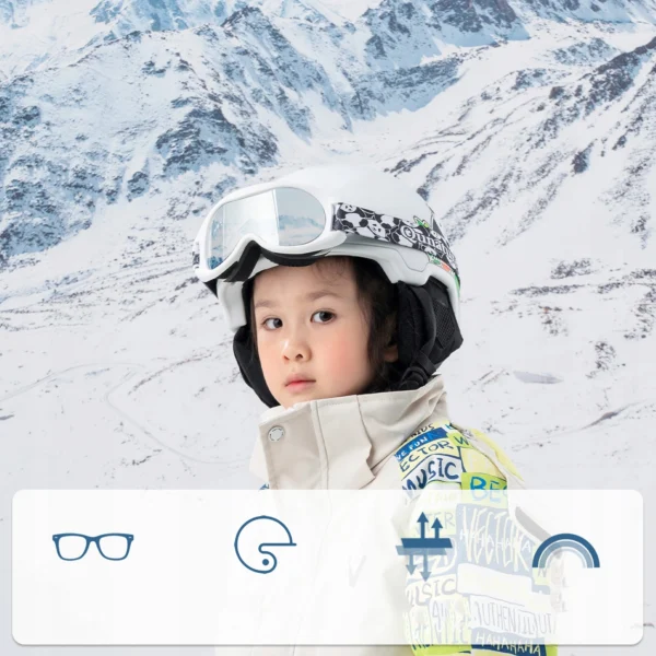 Qunature Panda Ski Goggles for Kids - Black/Whiteeng