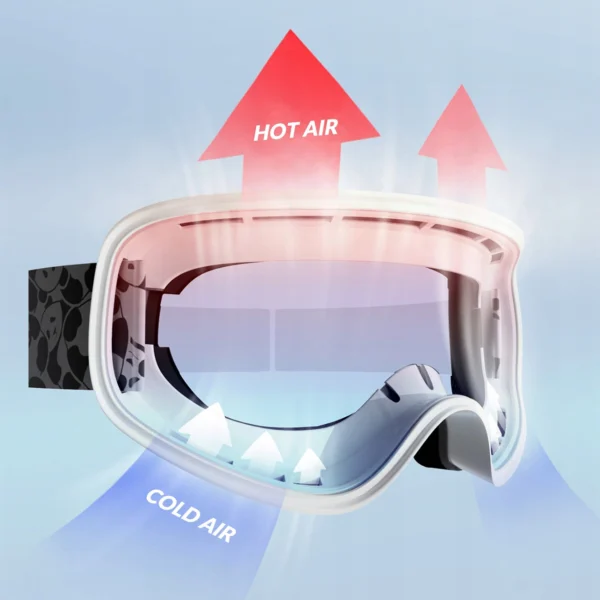 Qunature Panda Ski Goggles for Kids - Black/Whiteeng