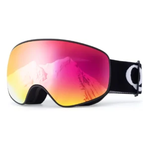 Qunature Black Ski Goggles Kids (Size M/L) - Blackeng