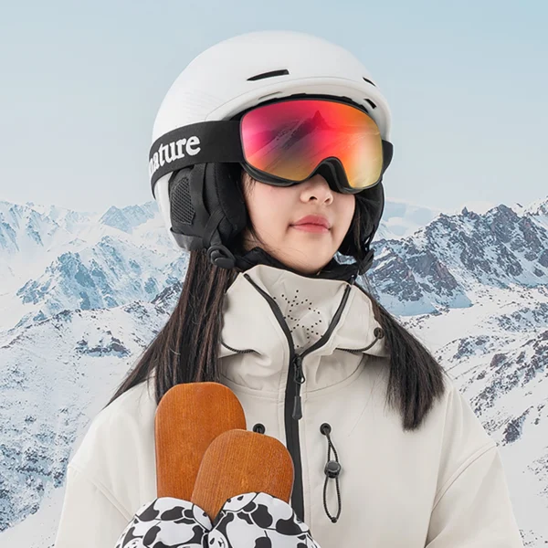 Qunature Black Ski Goggles Kids (Size M/L) - Blackeng