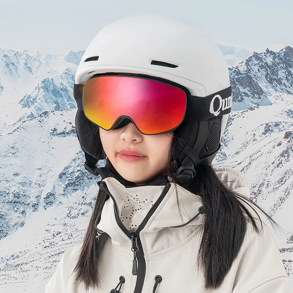 Qunature Black Ski Goggles Kids (Size M/L) - Blackeng