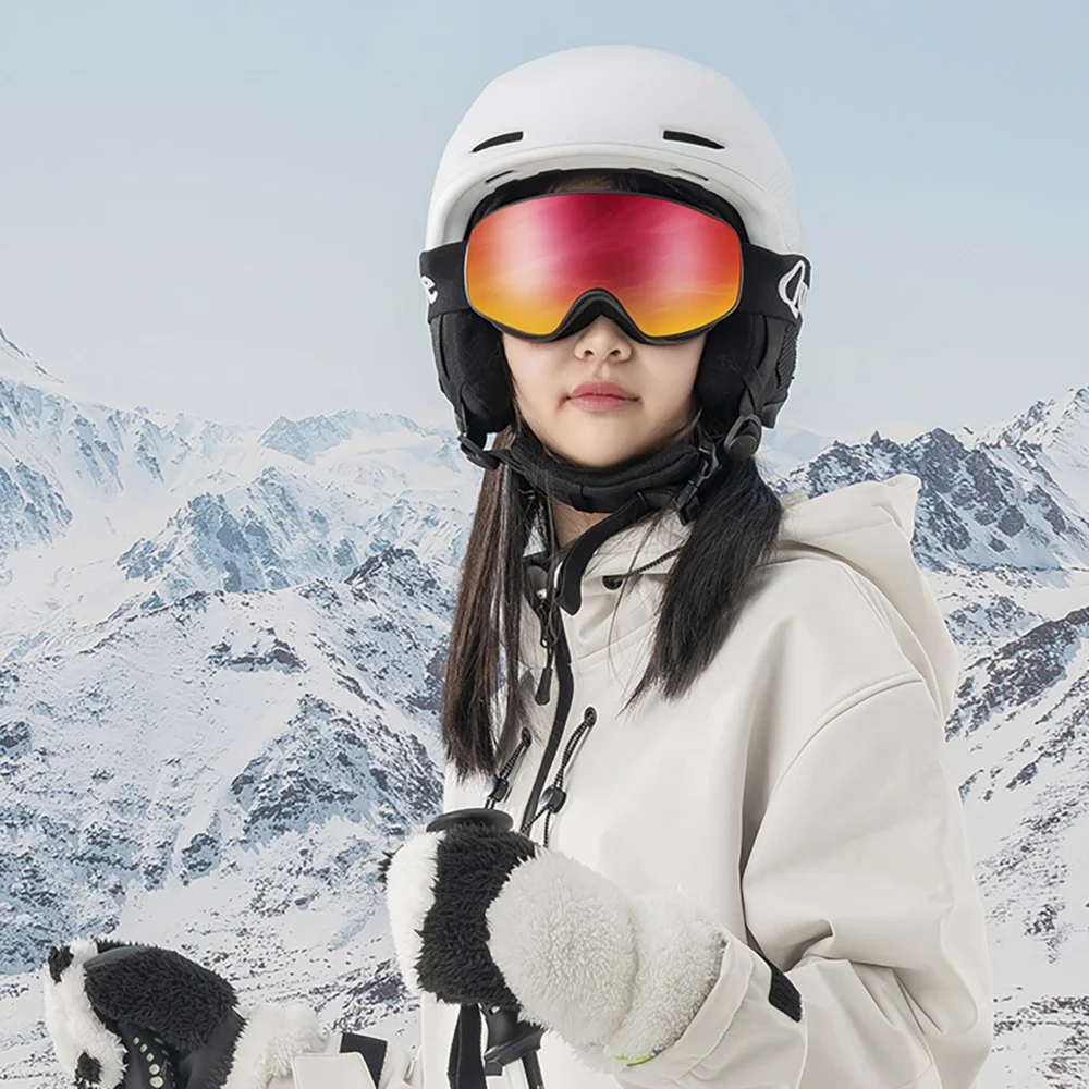 Qunature Black Ski Goggles Kids (Size M/L) - Blackeng