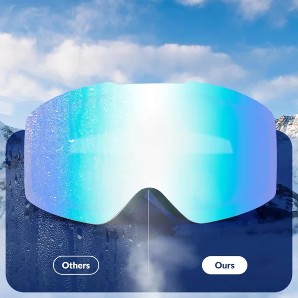 Qunature White Frameless Ski Goggles - Whiteeng