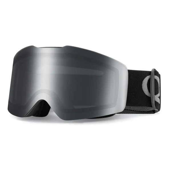 Qunature Black Frameless Ski Goggles - Blackeng