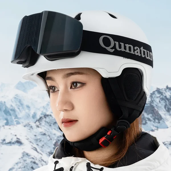 Qunature Black Frameless Ski Goggles - Blackeng