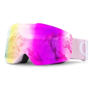Qunature Pink Frameless Ski Goggles - Pinkeng