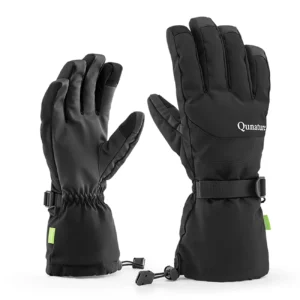 Qunature Ski Gloves - Finger Style Black Meng