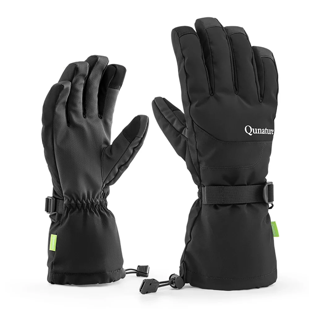 Qunature Finger Style Ski Gloves Size L - Blackeng