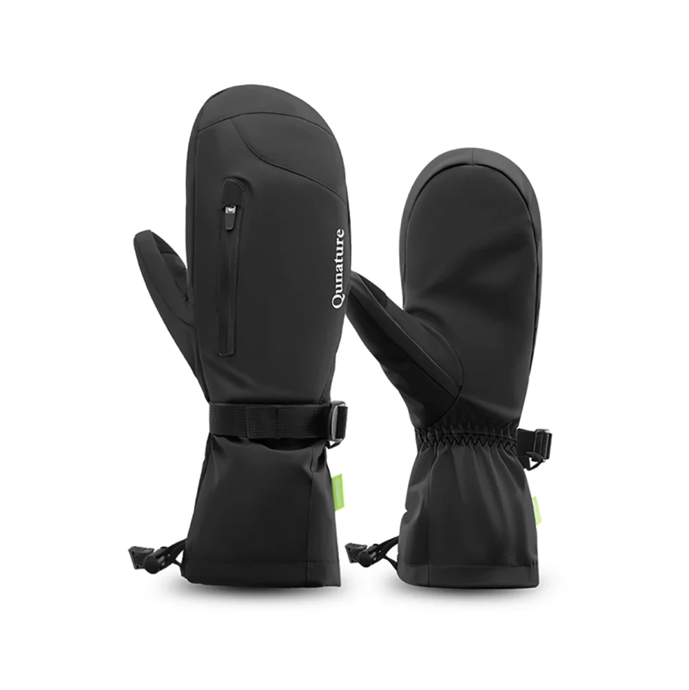Qunature Full Length Ski Gloves Size M - Blackeng
