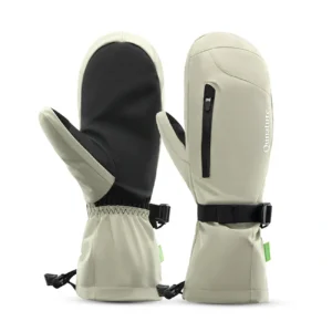 Qunature Full Length Ski Gloves Size L - Light Browneng