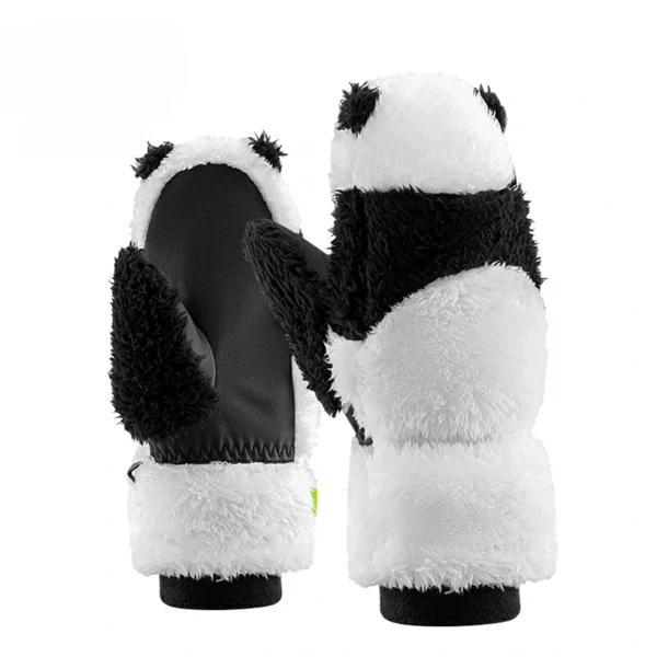 Qunature Panda Ski Gloves for Kids and Adults Size S - Black/Whiteeng