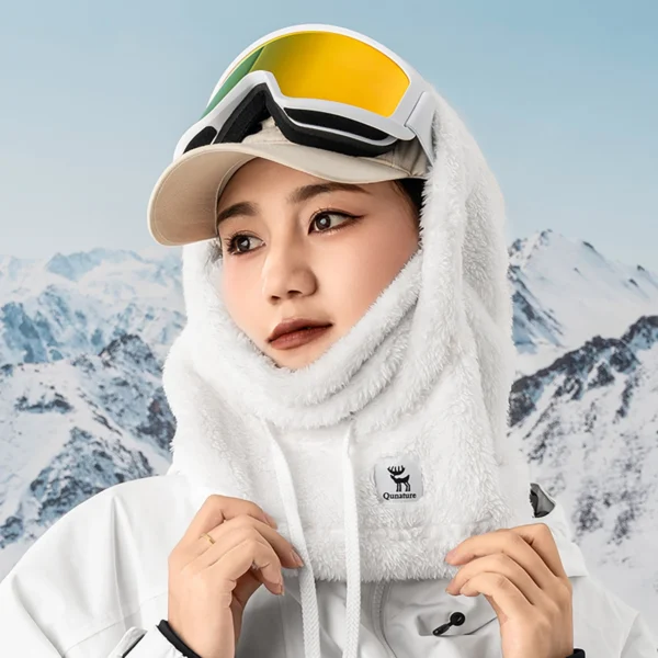 Qunature Arctic Velvet Ski Balaclava Size M - Whiteeng