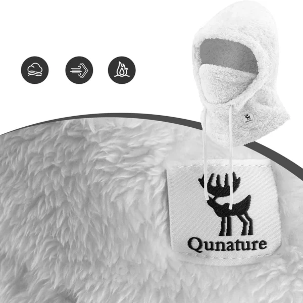 Qunature Arctic Velvet Ski Balaclava Size L - Whiteeng