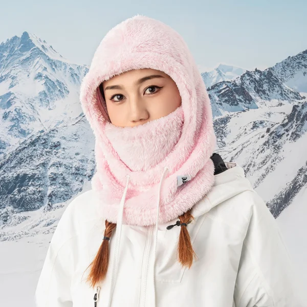 Qunature Arctic Velvet Ski Balaclava Size L - Pinkeng