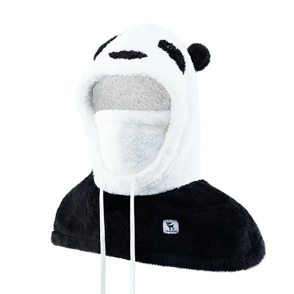 Qunature Panda Ski Balaclava for Kids/Adults Size M - Black/Whiteeng