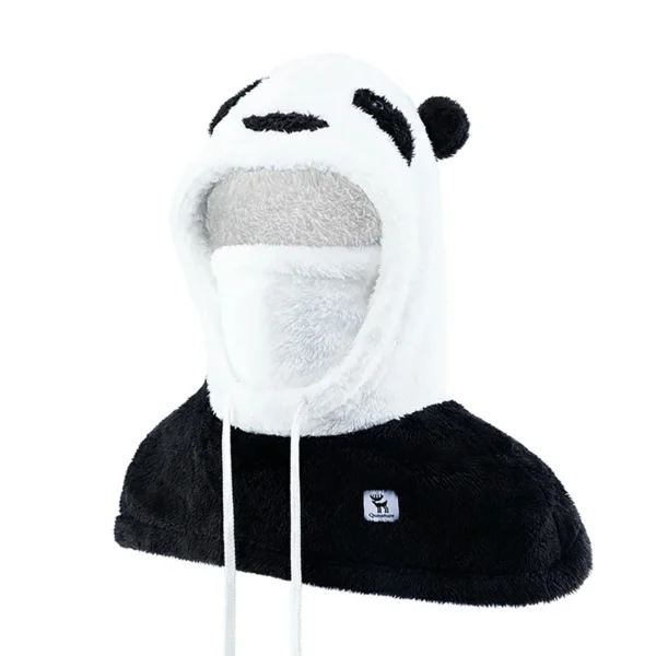 Qunature Panda Ski Balaclava for Kids/Adults Size M - Black/Whiteeng