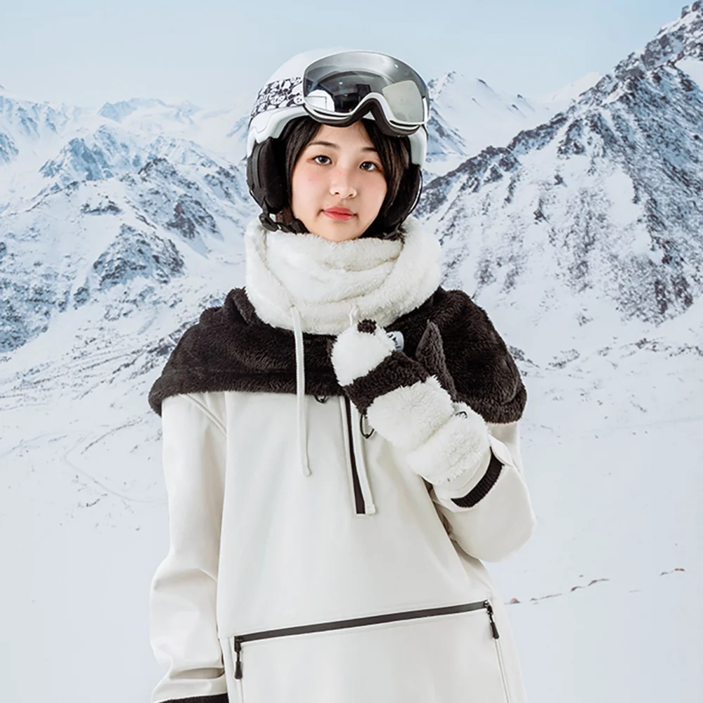 Qunature Panda Ski Balaclava for Kids/Adults Size L - Black/Whiteeng