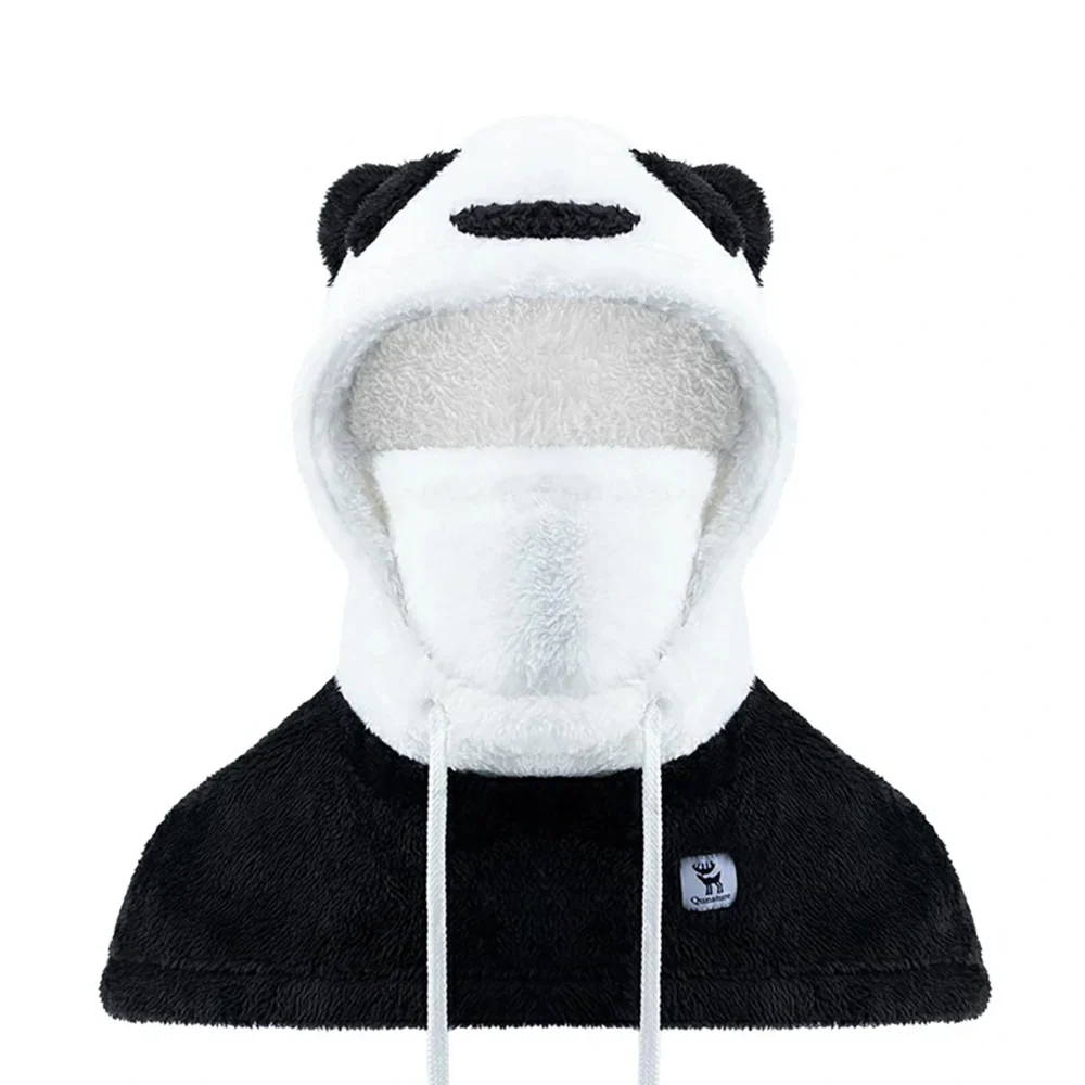 Qunature Panda Ski Balaclava for Kids/Adults Size L - Black/Whiteeng