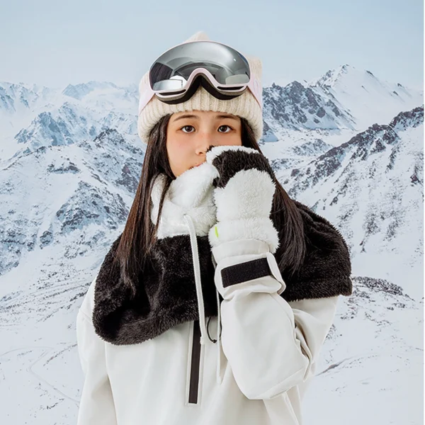 Qunature Panda Ski Balaclava for Kids/Adults Size L - Black/Whiteeng