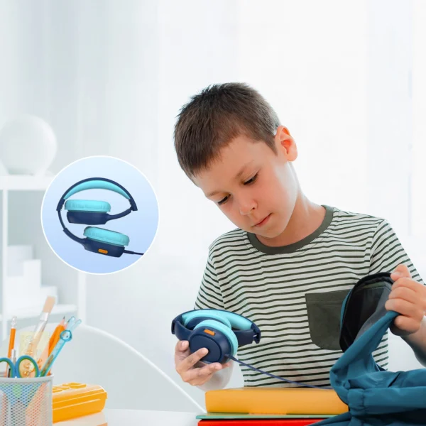 Tronsmart KH01 Wired Headphones for Kids, Safe - Blueeng