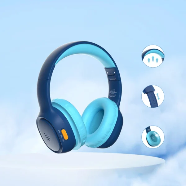 Tronsmart KH02 Wireless Headphones for Kids, Safe - Blueeng