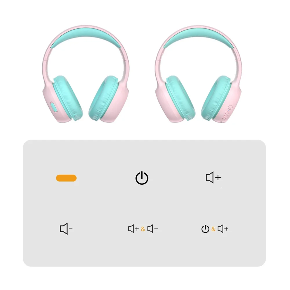 Tronsmart KH02 Wireless Headphones for Kids, Safe - Pinkeng