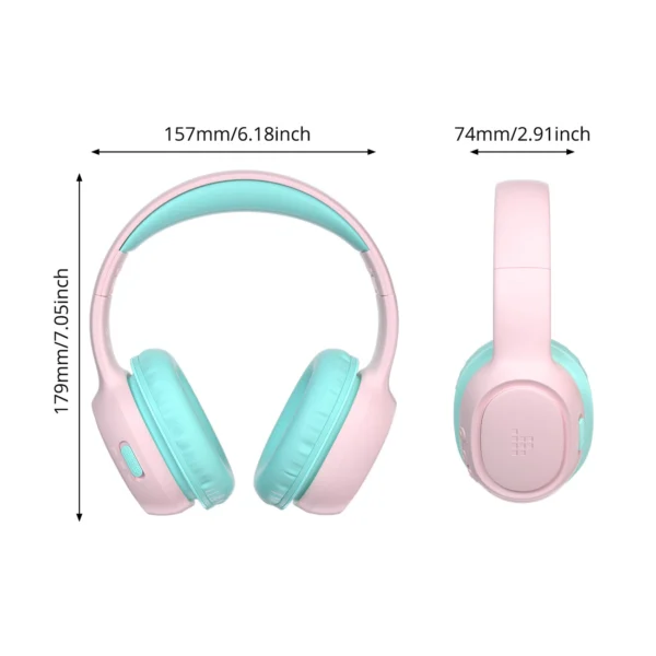 Tronsmart KH02 Wireless Headphones for Kids, Safe - Pinkeng