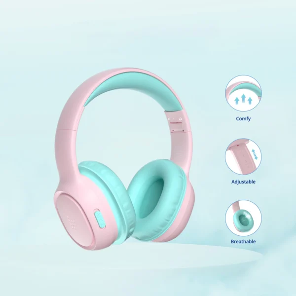 Tronsmart KH02 Wireless Headphones for Kids, Safe - Pinkeng
